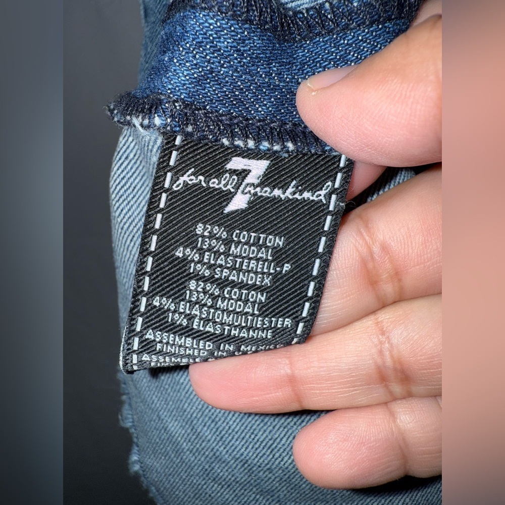 7 Seven For All Mankind Fray Denim Dress Size S - Picture 8 of 8